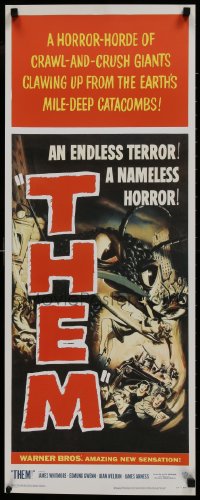 7r994 THEM 14x36 REPRO poster 2010s cool art of horror horde of giant bugs terrorizing people!