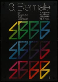 7r868 3 BIENNALE DER EUROPAISCHEN GRAFIK BADEN-BADEN 23x33 German museum/art exhibition 1983 Poell!