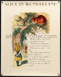 7r633 ALICE IN WONDERLAND 22x28 special poster 1990 Tenniel art, 'If you only walk long enough'!