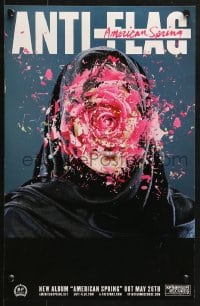 7r281 ANTI-FLAG 11x17 music poster 2015 American Spring, smashed flowers over woman & soldier!