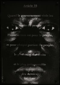 7r781 ARTIS 89 article 35 style 24x33 French special poster 1989 Declaration of Human Rights!