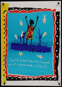 7r788 ARTIS 89 Julia Church 24x33 French special poster 1989 Declaration of Human Rights!