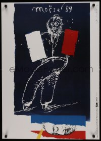 7r797 ARTIS 89 Eugeniusz Get-Stankiewicz 24x33 French special poster 1989 Human Rights!