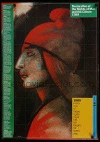 7r798 ARTIS 89 Milton Glaser 24x33 French special poster 1989 Declaration of Human Rights!
