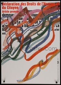 7r826 ARTIS 89 ribbon style 24x33 French special poster 1989 Declaration of Human Rights!
