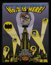 7r637 BATMAN 22x28 special poster 1994 beware villains of Gotham City - No. 2 is here, cool art!