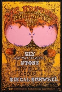 7r286 BIG BROTHER & THE HOLDING COMPANY/RICHIE HAVENS/ILLINOIS SPEED PRESS 14x21 music poster 1968