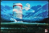 7r231 BUDWEISER mountains style 19x29 advertising poster 1984 advertisement for the King of Beers!