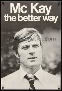 7r641 CANDIDATE special 23x34 1972 different image of Robert Redford on faux campaign poster!