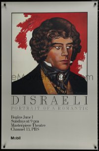 7r192 DISRAELI PORTRAIT OF A ROMANTIC tv poster 1980 artwork of the Prime Minister by Paul Davis!