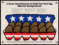 7r652 DOZEN GOOD REASONS 23x30 special poster 1980s golden eggs and the colors of the U.S. flag!