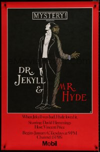 7r193 DR. JEKYLL & MR. HYDE tv poster 1981 Edward Gorey artwork, David Hemmings!