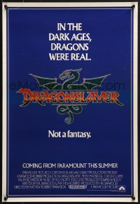 7r654 DRAGONSLAYER 16x24 special poster 1981 in the Dark Ages, dragons were real, not a fantasy!