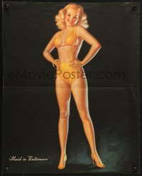 7r655 EARL MORAN 16x20 special poster 1940s sexiest Marilyn Monroe pin-up, Maid In Baltimore!