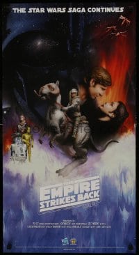 7r238 EMPIRE STRIKES BACK 2-sided 16x30 advertising poster 2010 Gone With The Wind design, Hasbro!