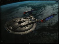 7r658 ENTERPRISE 18x24 special poster 2000s Star Trek prequel, Scott Bakula, image over planet!