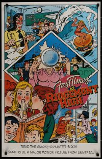 7r661 FAST TIMES AT RIDGEMONT HIGH 21x33 special poster 1981 high school classic, Rod Dyer comic art!