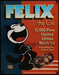 7r662 FELIX THE CAT 22x28 special poster 1990s laughing image of the world's most famous cat!