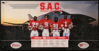 7r669 FRESNO STATE BULLDOGS 14x27 special poster 1986 Sweeney's Aerial Command, Phantom jet!