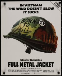 7r670 FULL METAL JACKET 17x21 special poster 1987 Stanley Kubrick Vietnam War movie, different!
