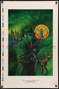 7r672 GREEN HORNET printer's test 13x20 special poster 1990 masked hero artwork by Jeffrey Butler!