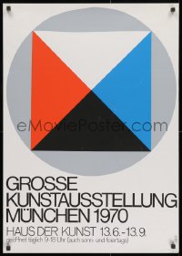 7r889 GROSSE KUNSTAUSSTELLUNG MUNCHEN 1970 23x33 German museum/art exhibition 1970 great design!