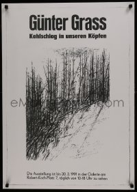 7r890 GUNTER GRASS KAHLSCHLAG IN UNSEREN KOPFEN 23x33 German museum/art exhibition 1991 cool art!