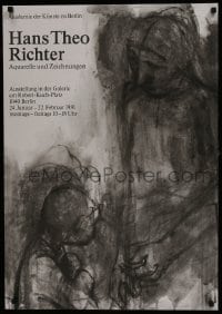7r892 HANS THEO RICHTER 23x33 German museum/art exhibition 1991 great art of two people!