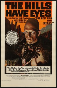 7r674 HILLS HAVE EYES 11x17 special poster 1978 Wes Craven, creepy sub-human Michael Berryman!