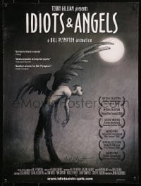 7r678 IDIOTS & ANGELS 18x24 special poster 2008 Bill Plympton, presented by Terry Gilliam!