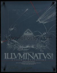 7r157 ILLUMINATUS signed 18x23 stage poster 1978 by BOTH Robert Anton Wilson & Robert Shea!