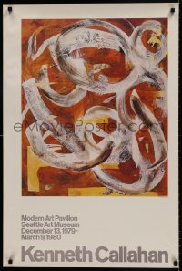 7r177 KENNETH CALLAHAN 24x36 museum/art exhibition 1979 'Exuberant Winds' by the artist!