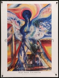 7r062 KEVIN J. RICHARDS signed 18x24 art print 1998 by the artist, Blue Angel Encounter!