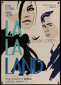 7r693 LA LA LAND 2-sided IMAX 17x24 special poster 2017 different art of Ryan Gosling & Emma Stone!