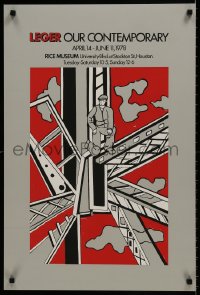 7r178 LEGER OUR CONTEMPORARY silkscreen 20x30 museum/art exhibition 1978 Fernand Leger exhibition!