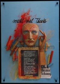 7r958 MACHT MAL THEATER 23x33 German stage poster 1981 wild Holger Matthies art!