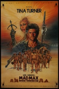 7r310 MAD MAX BEYOND THUNDERDOME 24x36 music poster 1985 Mel Gibson & Tina Turner by Richard Amsel!