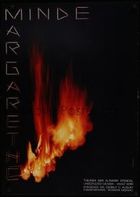 7r959 MINDE MARGARETHC 23x33 German stage poster 1990s cool fiery image by Hannes Fabig!