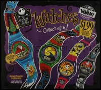 7r709 NIGHTMARE BEFORE CHRISTMAS DS 25x28 special poster 1993 Tim Burton, Disney, cool watch promo!