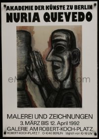 7r903 NURIA QUEVEDO 24x33 German museum/art exhibition 1992 art of a man by Nuria Quevedo!