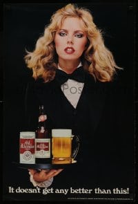 7r240 OLD MILWAUKEE 20x30 advertising poster 1981 woman w/beer, doesn't get any better than this!