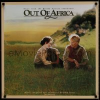 7r311 OUT OF AFRICA 24x24 music poster 1985 Redford & Meryl Streep, directed by Sydney Pollack!