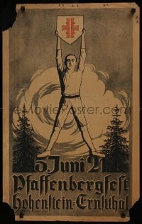 7r931 PFAFFENBERGFEST HOHENSTEIN-ERNSTTHAL 20x32 German special poster 1920s man standing!