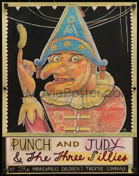 7r159 PUNCH & JUDY & THE THREE SILLIES 18x23 stage poster 1978 Sara Schimke in title role as Judy!