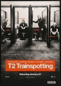 7r465 T2 TRAINSPOTTING English mini poster 2017 Boyle sequel, McGregor, Bremner, Miller, Carlyle!
