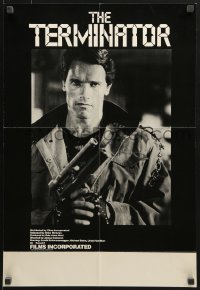 7r768 TERMINATOR 17x25 special poster R1985 cyborg Arnold Schwarzenegger with gun!