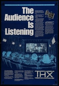 7r769 THX 27x40 special poster 1990s George Lucas' innovative sound system, audience is listening!