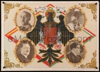 7r349 UNA GRANDE LIBRE 17x23 Spanish special poster 1930s Spanish Coat of Arms, Hitler, Franco!