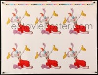 7r774 WHO FRAMED ROGER RABBIT 2-sided printer's test 20x26 special poster 1988 six images of him!