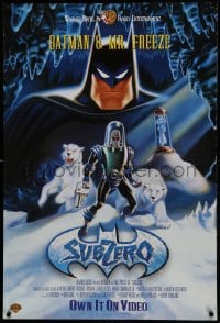7r277 SUBZERO 27x40 video poster 1998 DC Comics, Batman & Mr. Freeze!